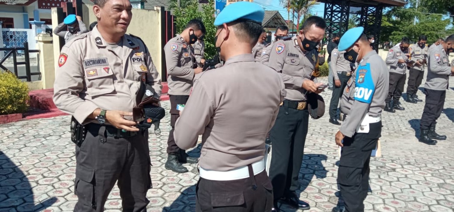 Tingkatkan Kedisiplinan, Sie Propam Polres Bateng lakukan gaktibplin ke Polsek Jajaran