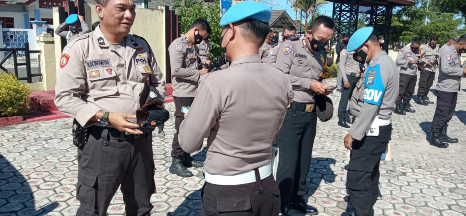 Tingkatkan Kedisiplinan, Sie Propam Polres Bateng lakukan gaktibplin ke Polsek Jajaran
