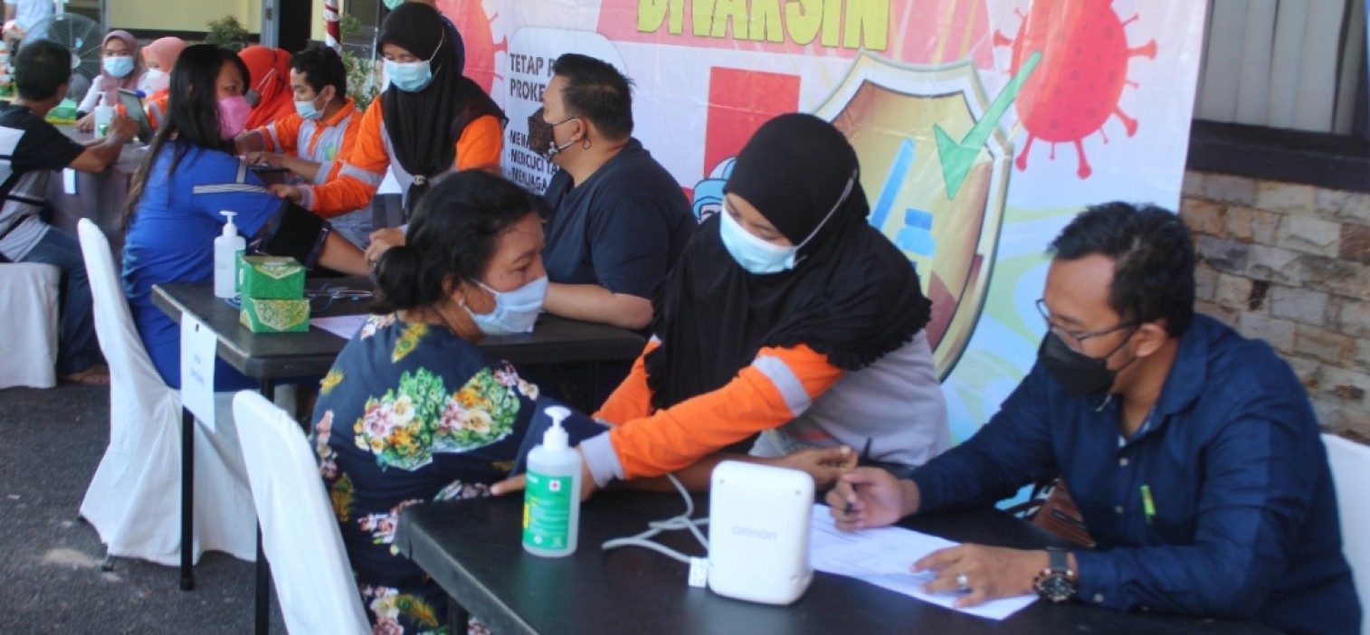Jelang HUT Bhayangkara, Polres Bateng Gelar Vaksinasi Massal