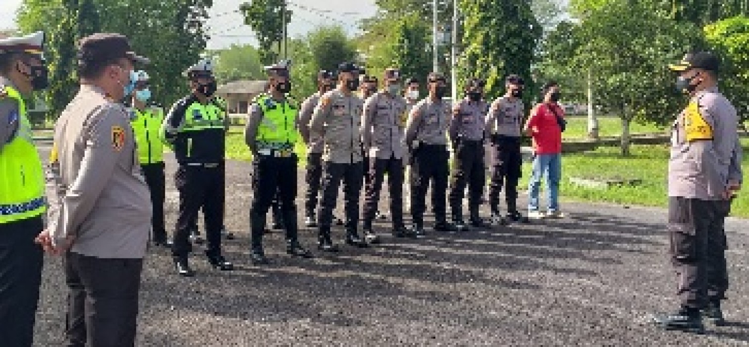 Puluhan Personil polres Bateng diterjukan dalam pelantikan pilkades