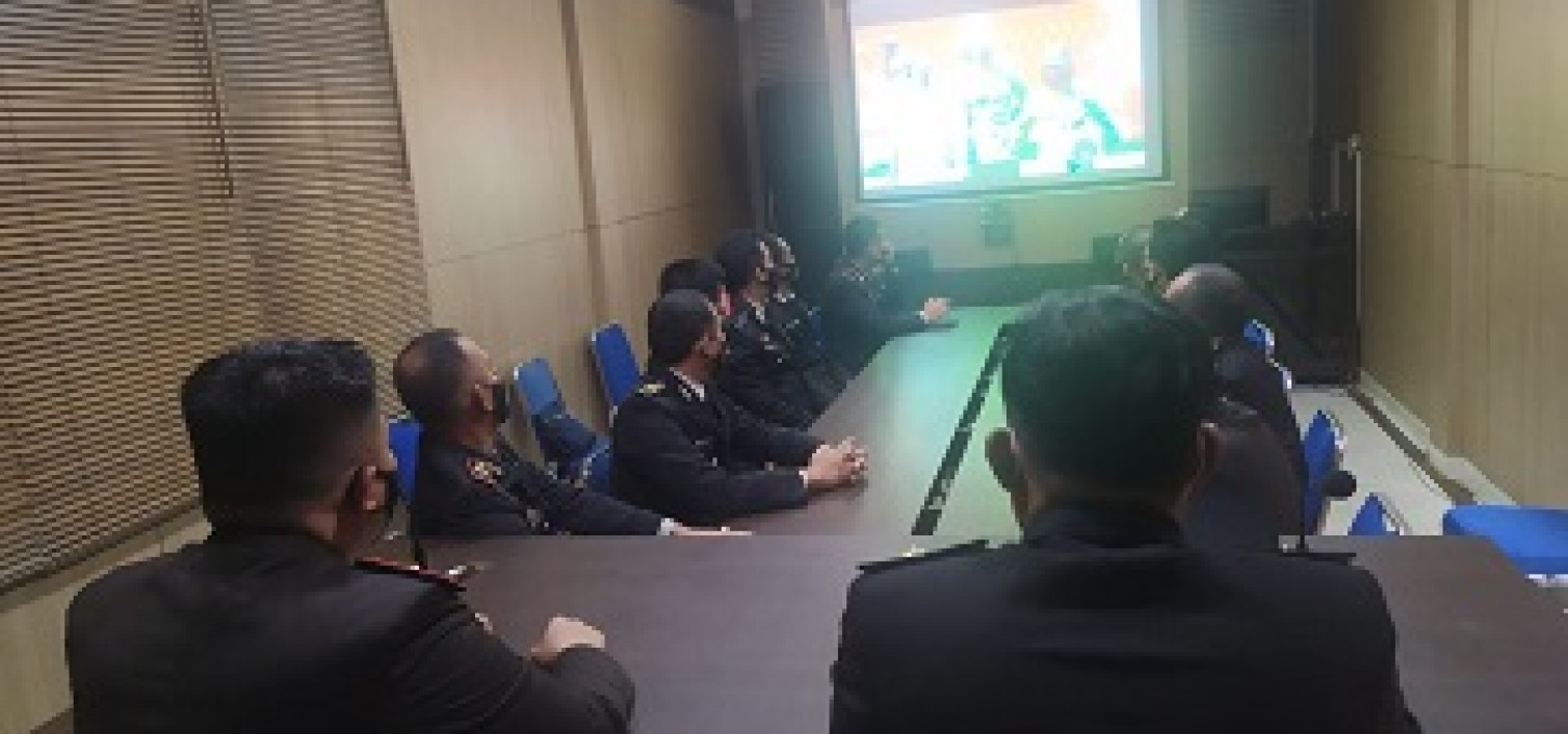 Polres Bangka tengah Dan Jajaran Laksanakan Upacara Hari Kemerdekaan Secara Virtual