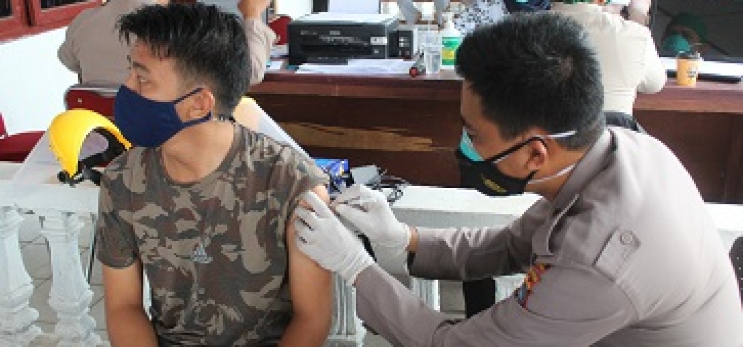 Hari Kemerdekaan RI, Gerai Vaksin TNI POLRI Bangka tengah Tetap Vaksinasi Masyarakat