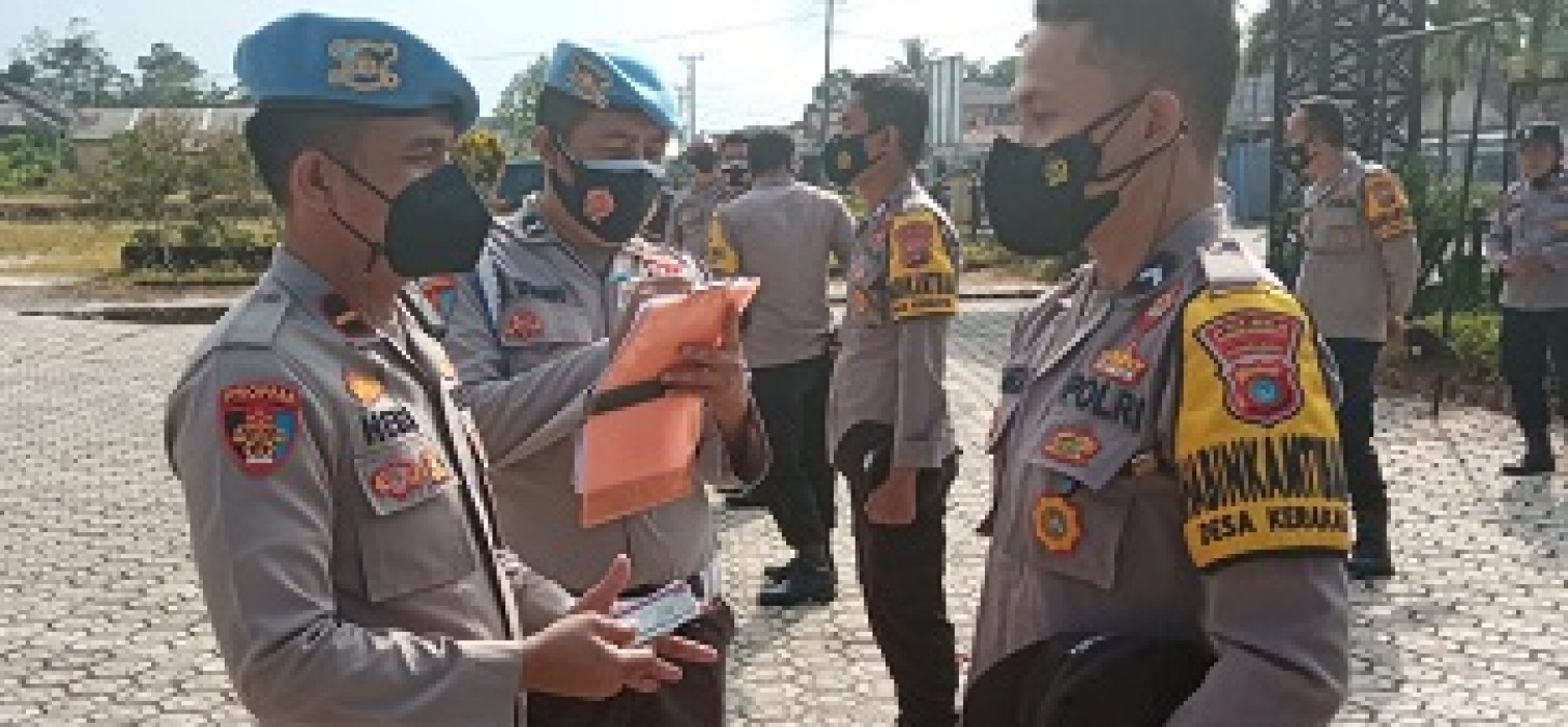 Propam Polres Bangka Tengah Sidak Polsek Sungaiselan