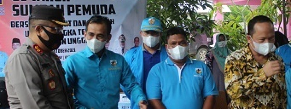 Kolaborasi Polres Bateng, PWI dan KNPI Gelar Vaksinasi Massal Covid-19