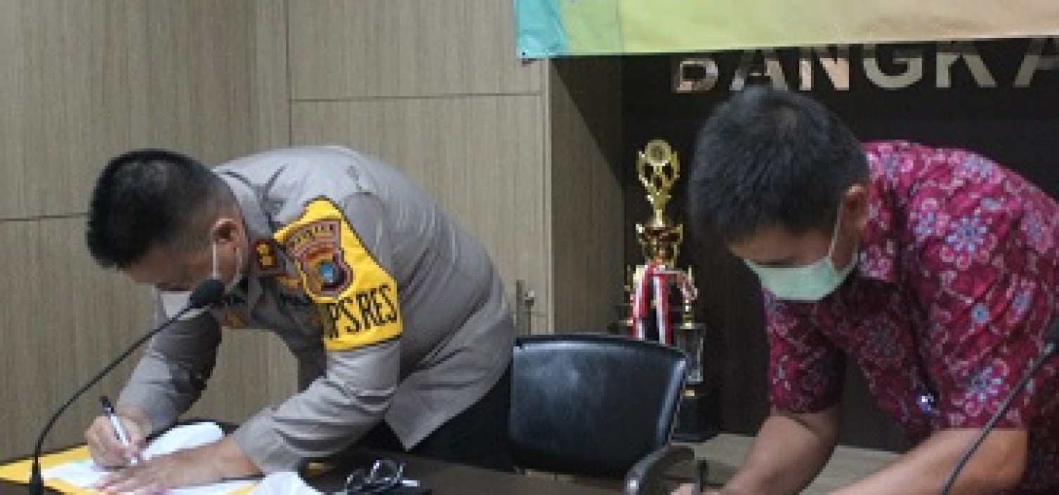 Bersama Perbankan, Kapolres Bateng tandatangani MoU pengamanan objek vital