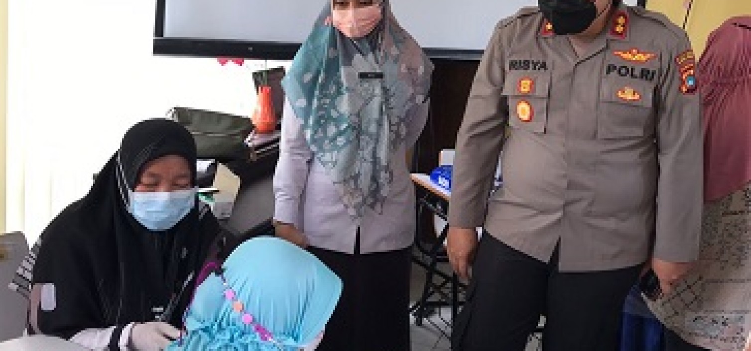 Akbp. Risya Cek Langsung Vaksinasi Sasaran Anak-anak
