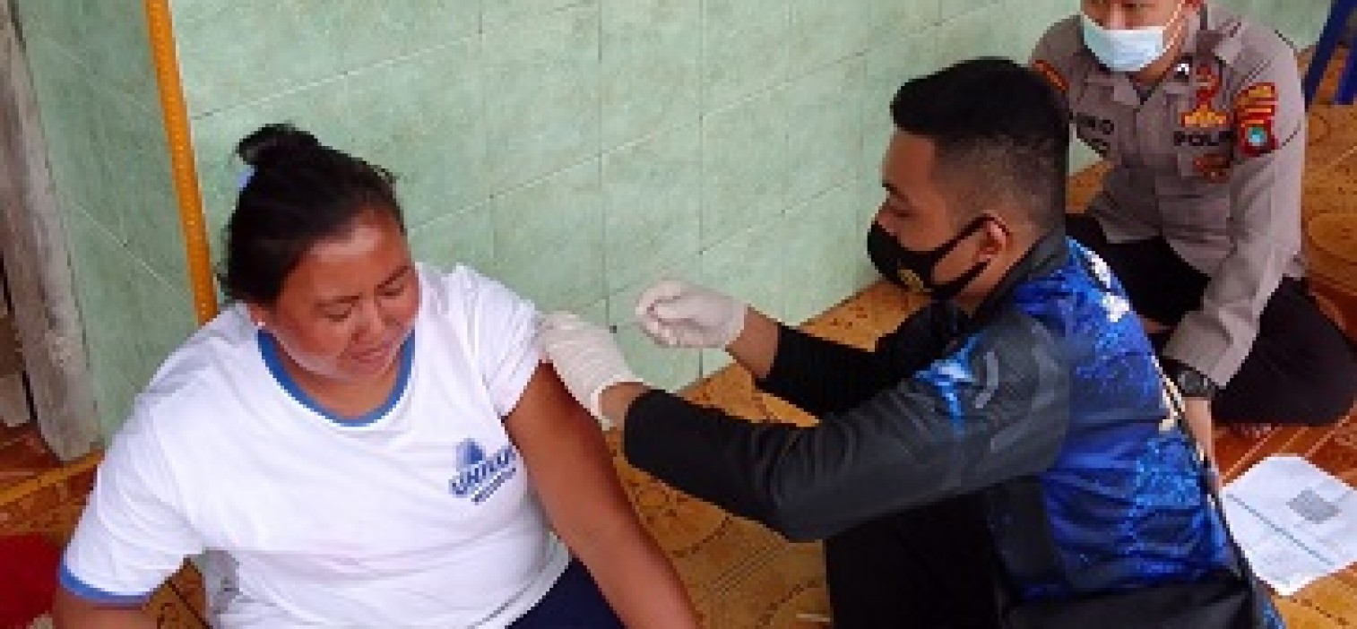 Dapat Tambahan Vaksinator, Polres Bangka tengah Perkuat Vaksin Door to Door