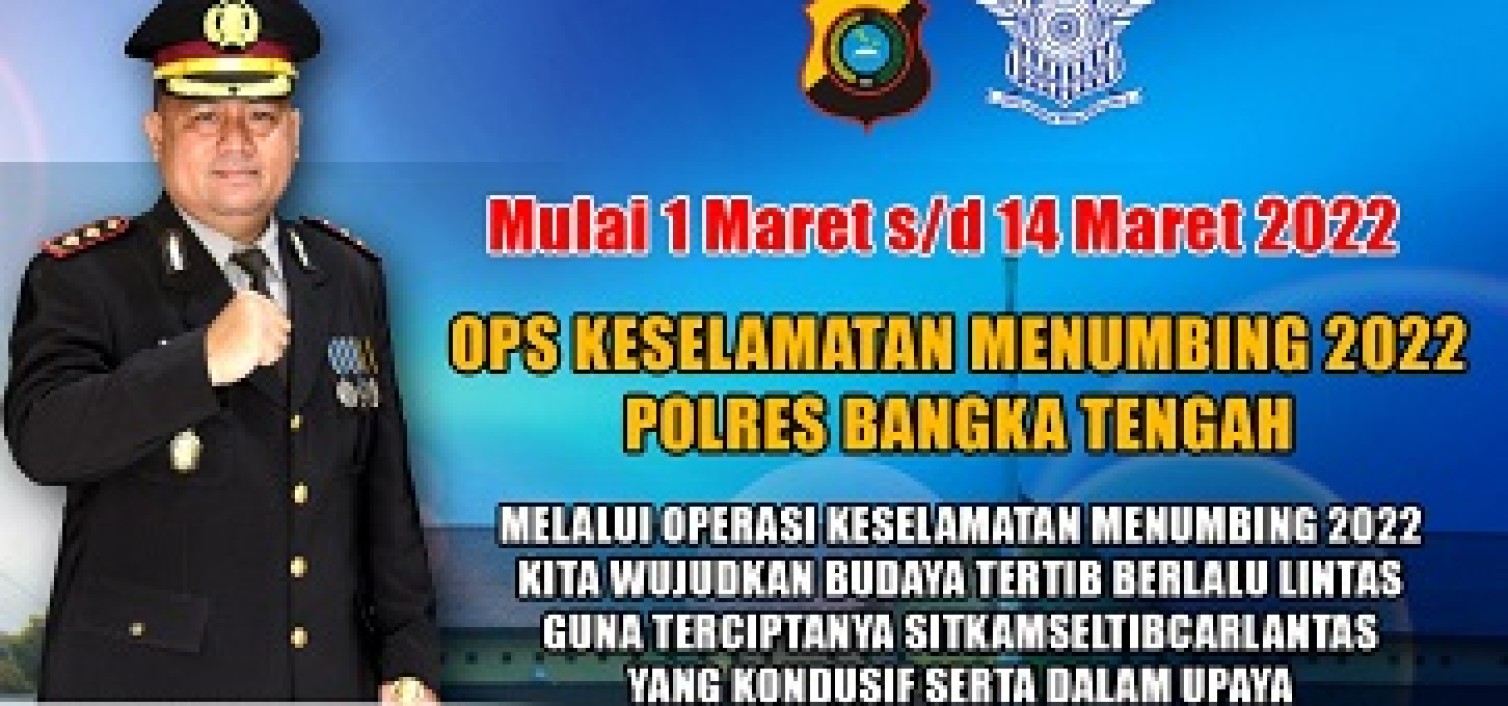 Polres Bangka tengah Gelar Ops Keselamatan Menumbing 2022