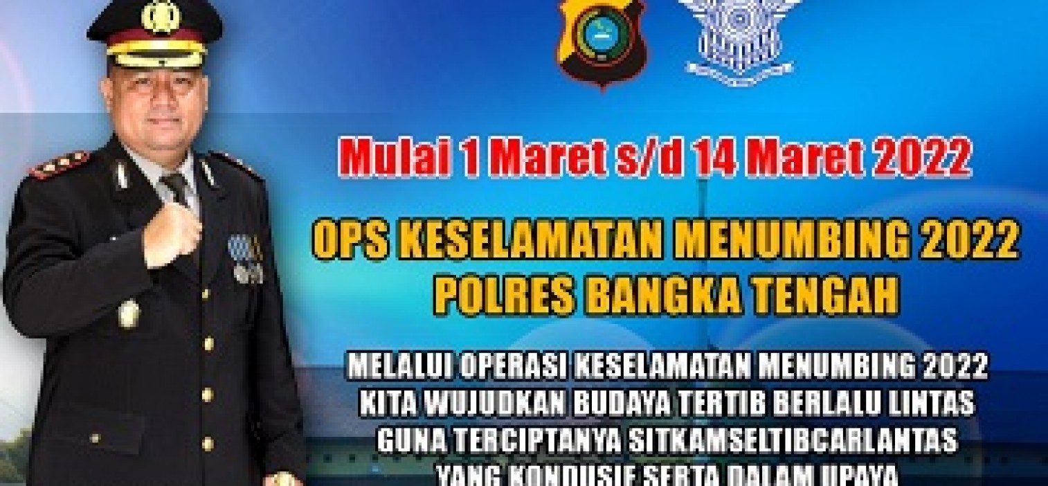 Polres Bangka tengah Gelar Ops Keselamatan Menumbing 2022