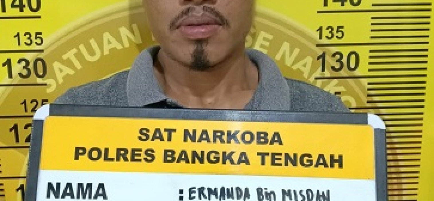 Miliki tiga paket Narkoba, Manda di cokok Satuan Narkoba Polres Bangka Tengah