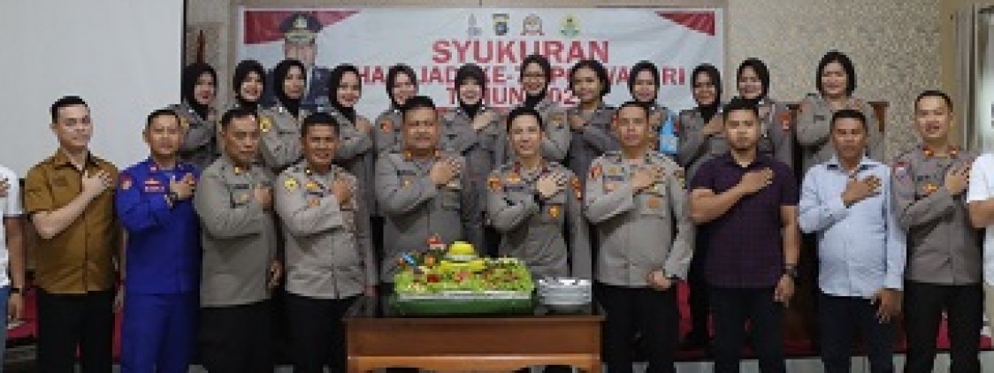 Peringati HUT Polwan ke 74 tahun 2022 Polres Bangka Tengah gelar syukuran