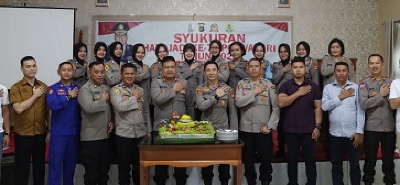 Peringati HUT Polwan ke 74 tahun 2022 Polres Bangka Tengah gelar syukuran