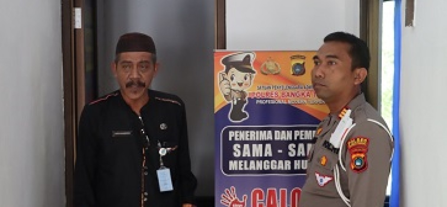 Salah satu Tim Penilai Apresiasi Pelayanan Publik Satpas Polres Bangka tengah