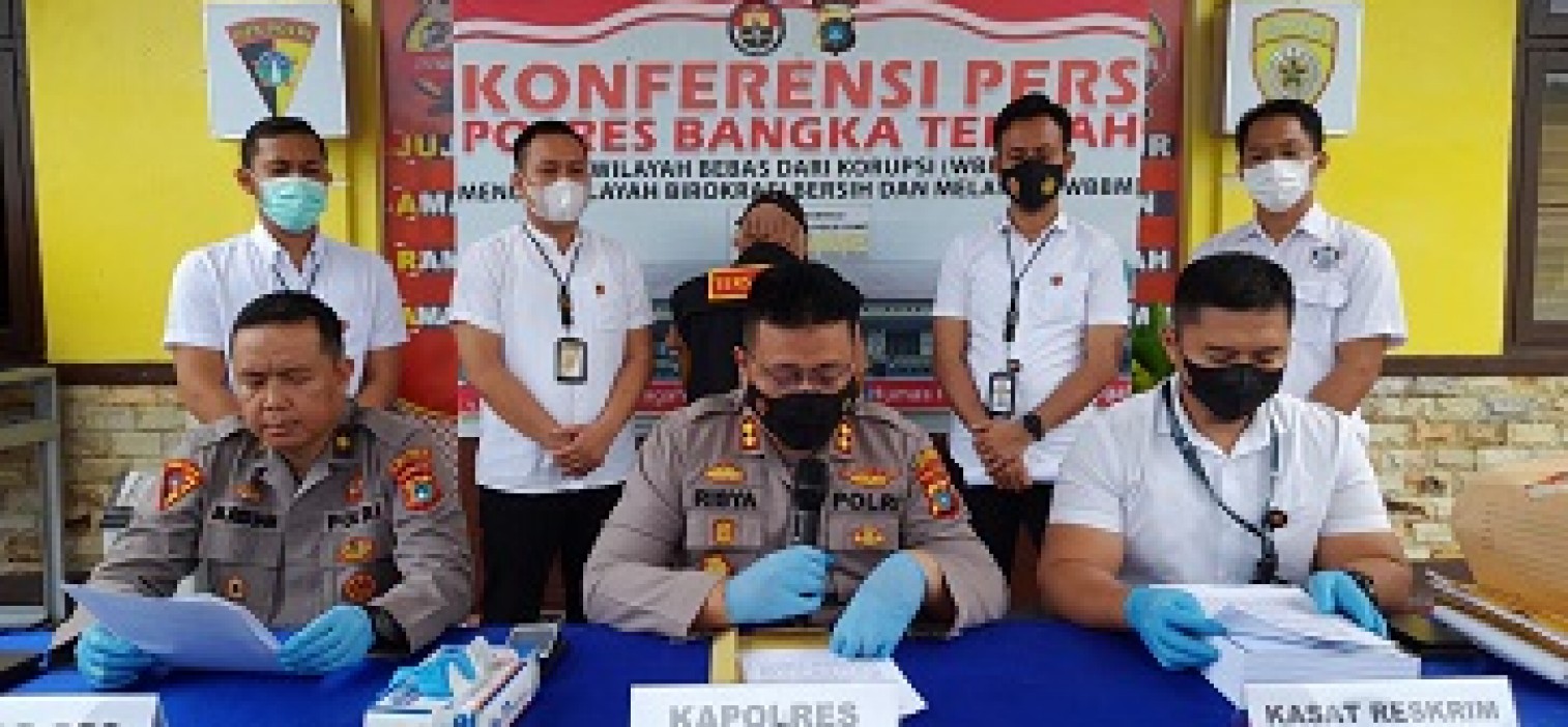Polres Bangka Tengah limpahkan satu perkara tindak pidana korupsi ke Kejaksaan Negeri Koba