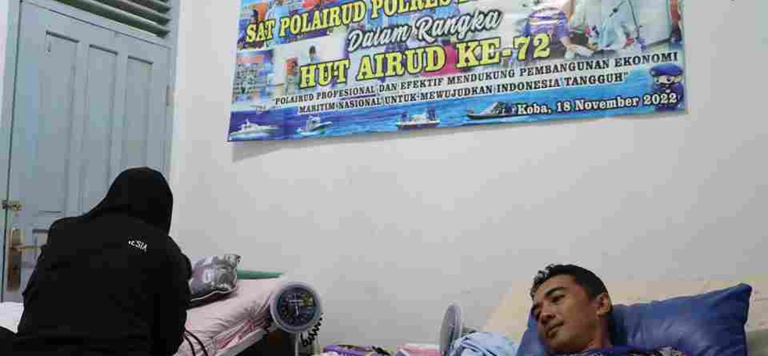 HUT ke 72 Polisi Air dan Udara, Polres Bangka Tengah gandeng RSUD Abu Hanifah dan PMI gelar donor darah.