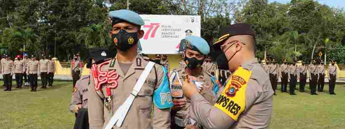 39 siswa Diktuk Bintara Polri Polda Babel akhiri masa latihan kerja di Polres Bangka Tengah.