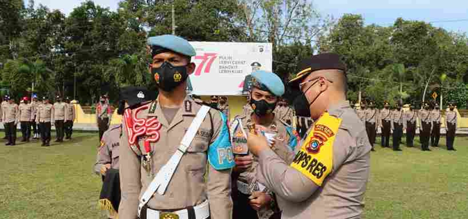 39 siswa Diktuk Bintara Polri Polda Babel akhiri masa latihan kerja di Polres Bangka Tengah.