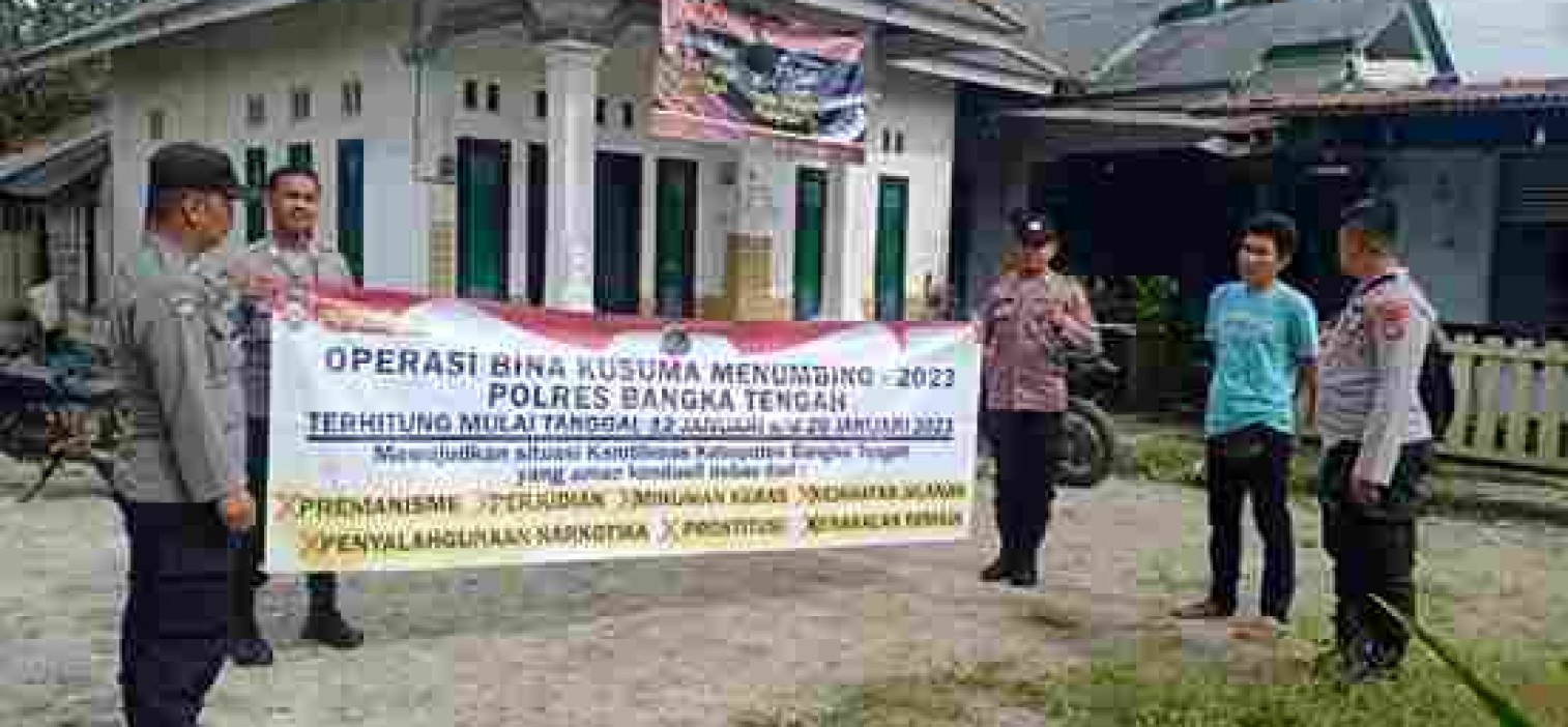 Cegah meningkatnya tindak kriminalitas Polres Bangka Tengah laksanakan operasi Bina Kusuma Menumbing 2023.