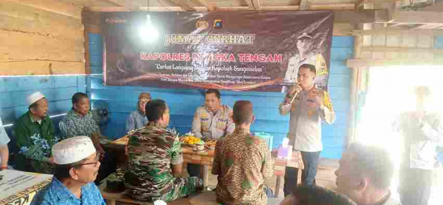 Baru menjabat Kapolres AKBP Dwi Budi langsung sapa masyarakat Kel. Sungai Selan melalui Jumat Curhat