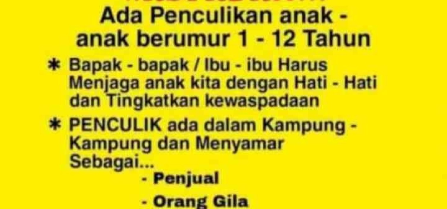 Aksi Penculikan Anak Mulai Marak di Bangka Belitung, Orang Tua Diminta Perketat Pengawasan