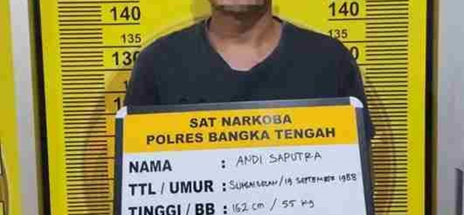 Simpan 10 Paket Sabu, Tim Resnarkoba Bangka Tengah Amankan A.S.