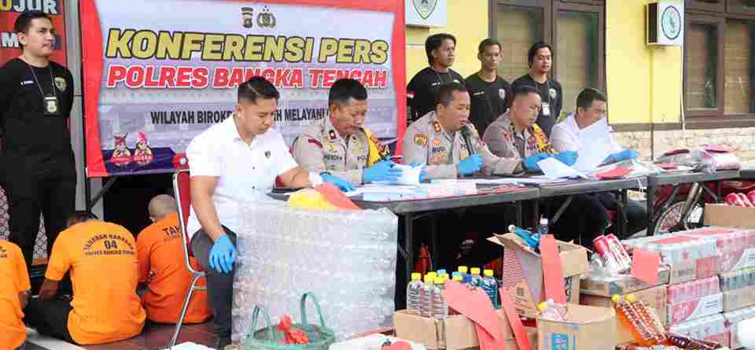Selama 12 hari pelaksanaan Ops Pekat Polres Bangka Tengah ungkap 10 kasus.