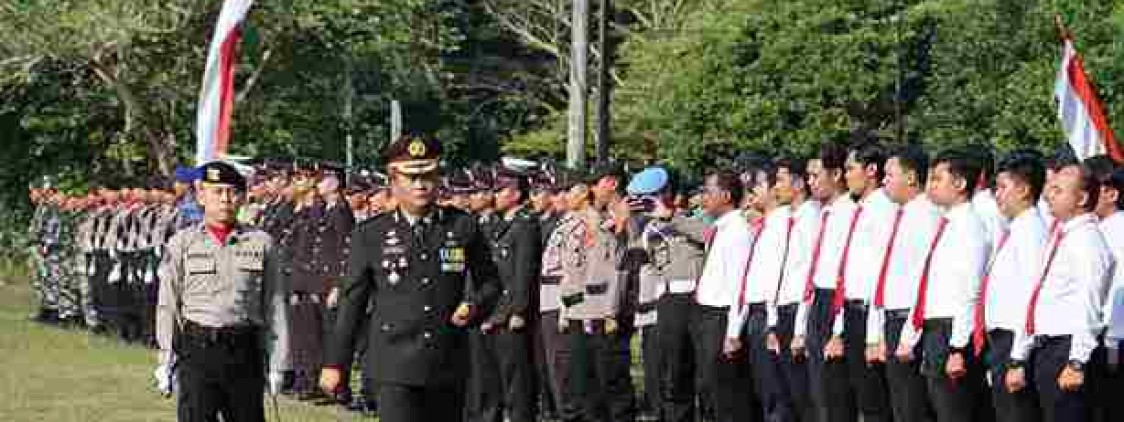 Puncak hari Bhayangkara ke 77 Polres Bangka Tengah gelar upacara tradisi dan syukuran.