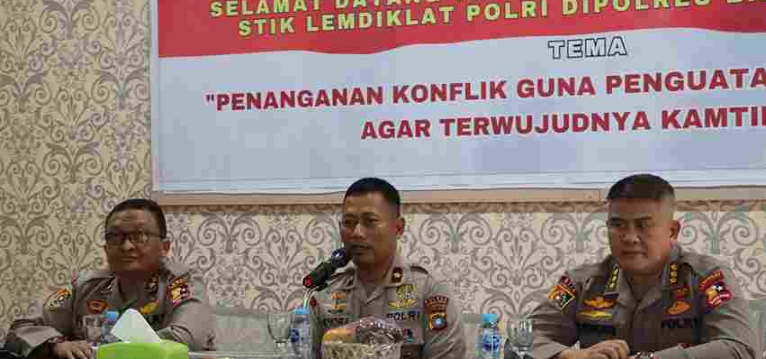 Cegah konflik sosial jelang Pemilu tahun 2024 Tim STIK Lemdiklat Polri lakukan penelitian di Polres Bangka Tengah.