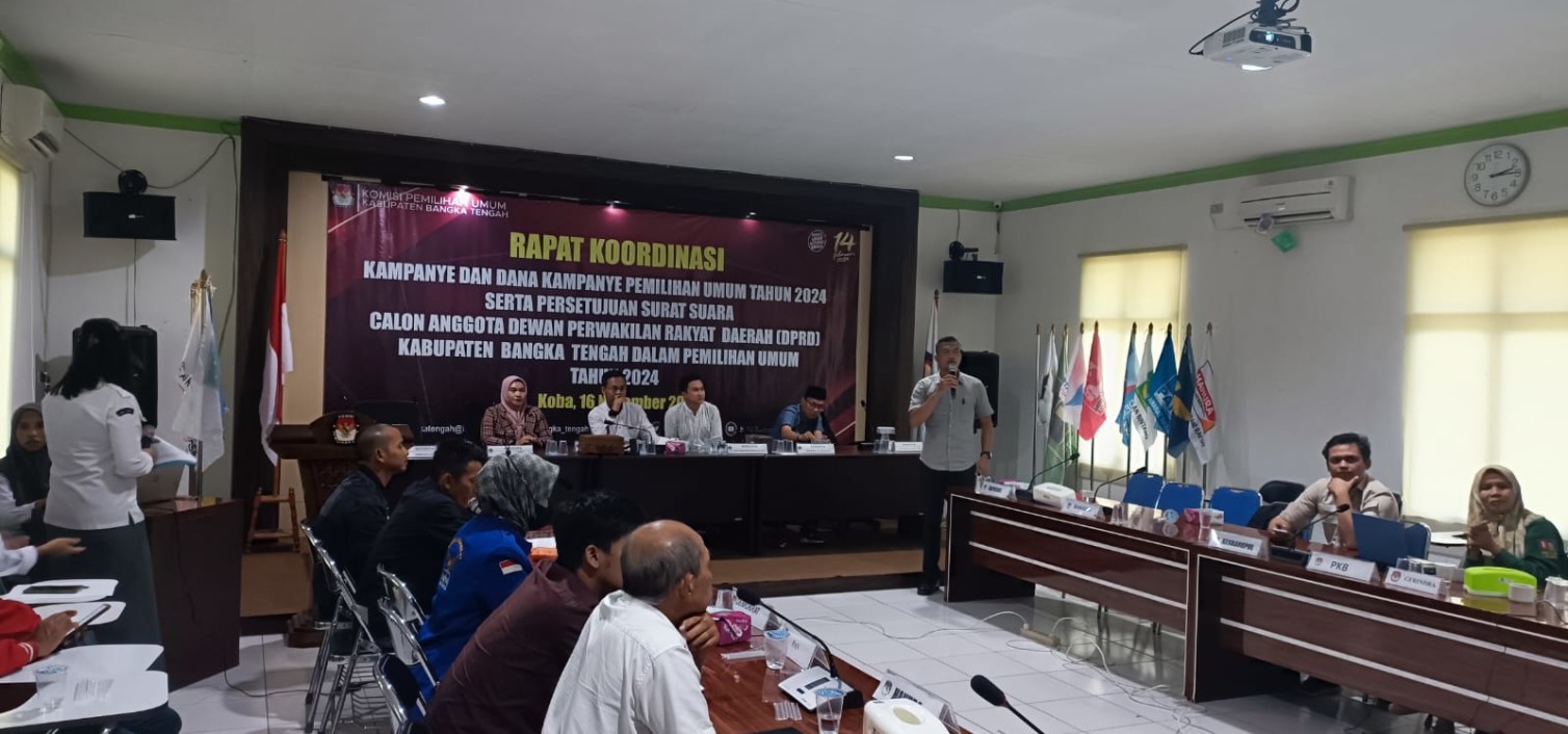 Jelang masa kampanye peserta Pemilu Polres Bangka Tengah sosialisasikan Perkap nomor 6 tahun 2012 tentang penerbitan STTP Kampanye.