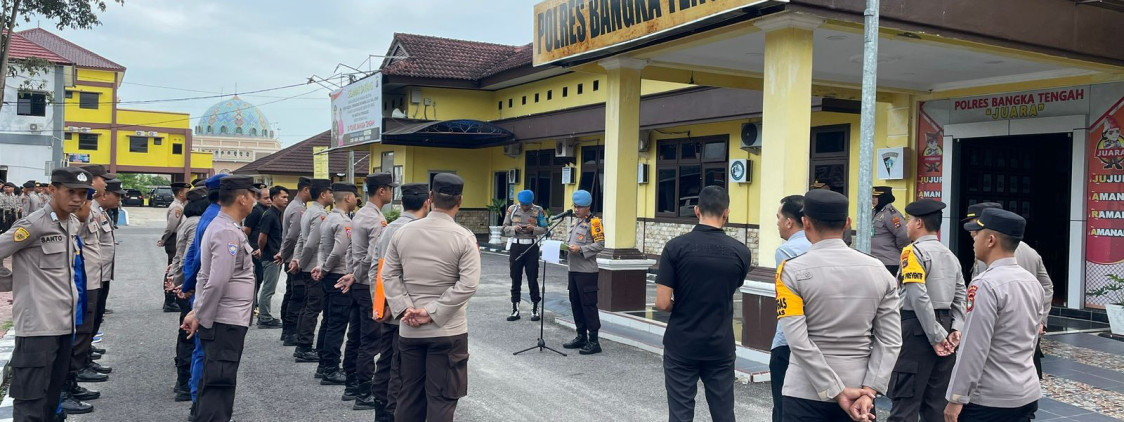 Polres Bangka Tengah Siap Mengamankan Masa Kampanye Pemilu 2024.