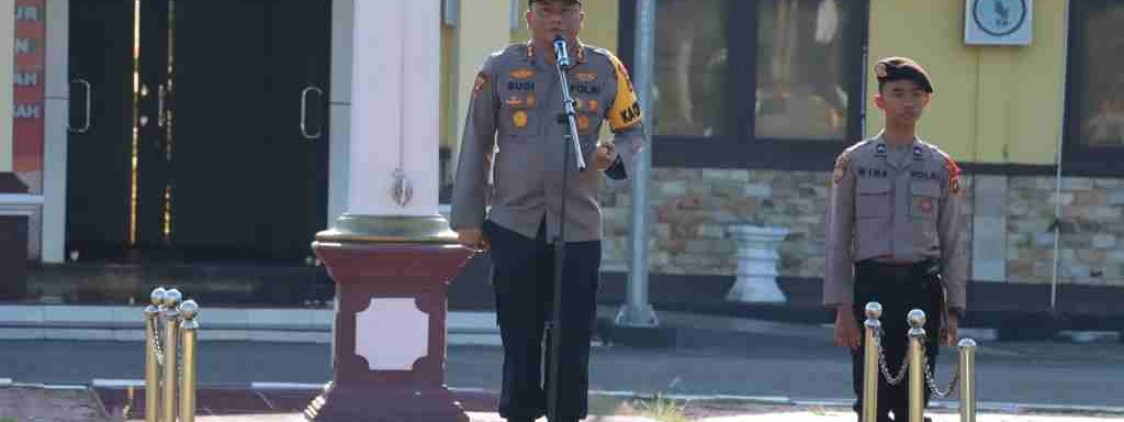 Demi Jaga Netralitas Polri, Kapolres Bangka Tengah Sampaikan Poin Penting Pada Apel pagi