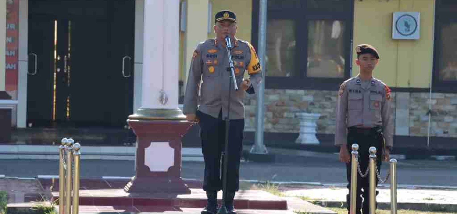 Demi Jaga Netralitas Polri, Kapolres Bangka Tengah Sampaikan Poin Penting Pada Apel pagi