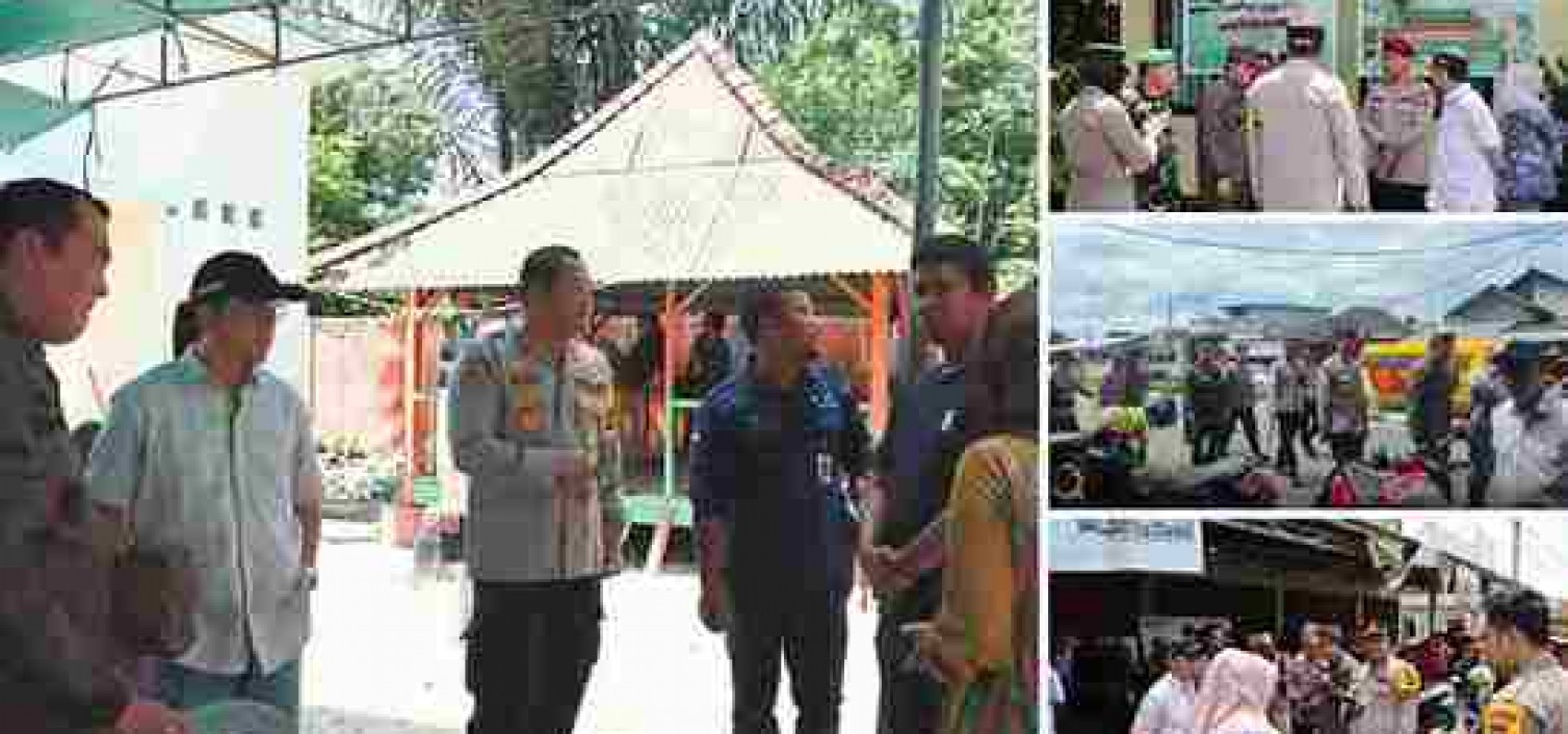 YAKINKAN PEMILU 2024 AMAN, KAPOLRES BANGKA TENGAH BERSAMA UNSUR FORKOPIMDA KAB. BANGKA TENGAH CEK TPS