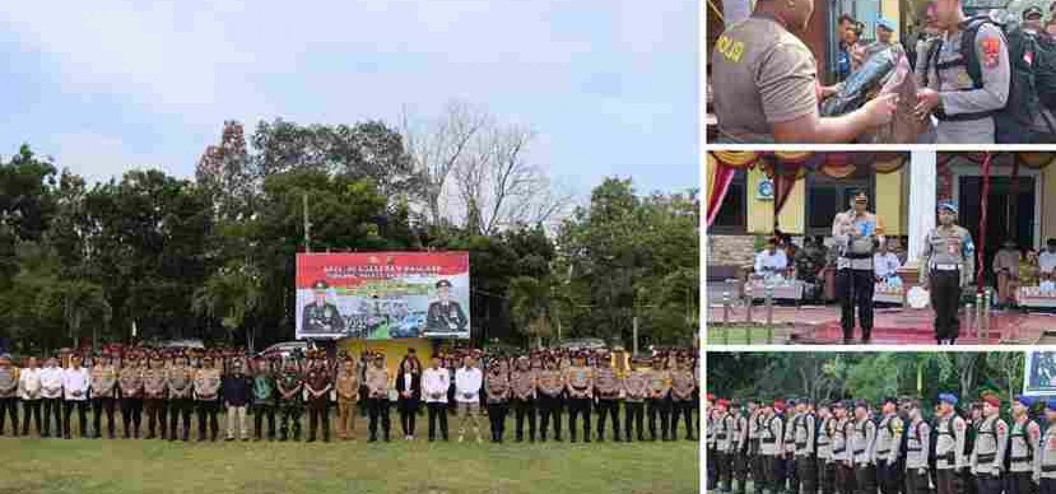 Polres Bangka Tengah Gelar Apel Pergeseran Pasukan,Sigap Pemilu 2024!