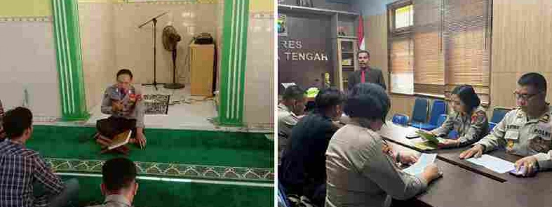 Polres Bangka Tengah Lakukan Pembinaan Rohani dan Mental.