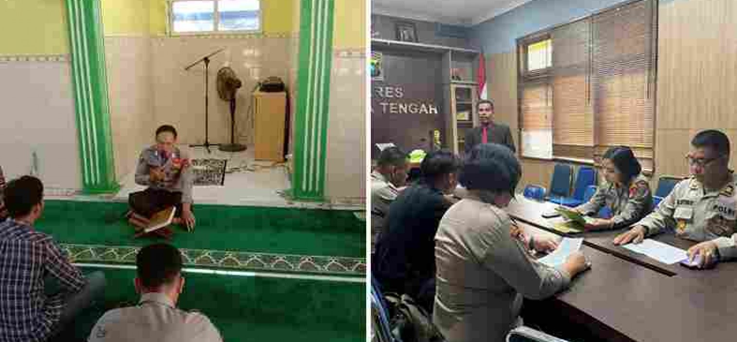 Polres Bangka Tengah Lakukan Pembinaan Rohani dan Mental.