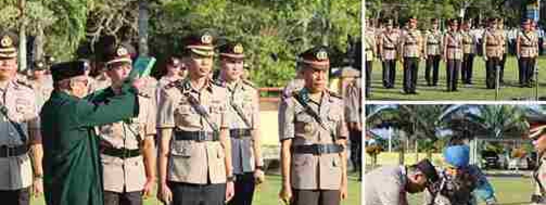 Kapolres Bangka Tengah Pimpin Upacara Sertijab Wakapolres ,PJU Dan Kapolsek.