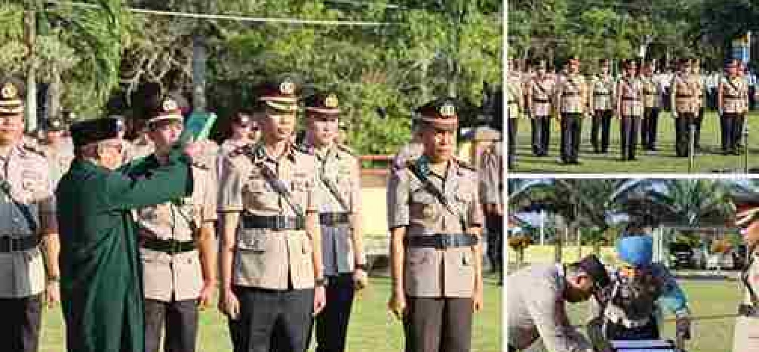 Kapolres Bangka Tengah Pimpin Upacara Sertijab Wakapolres ,PJU Dan Kapolsek.