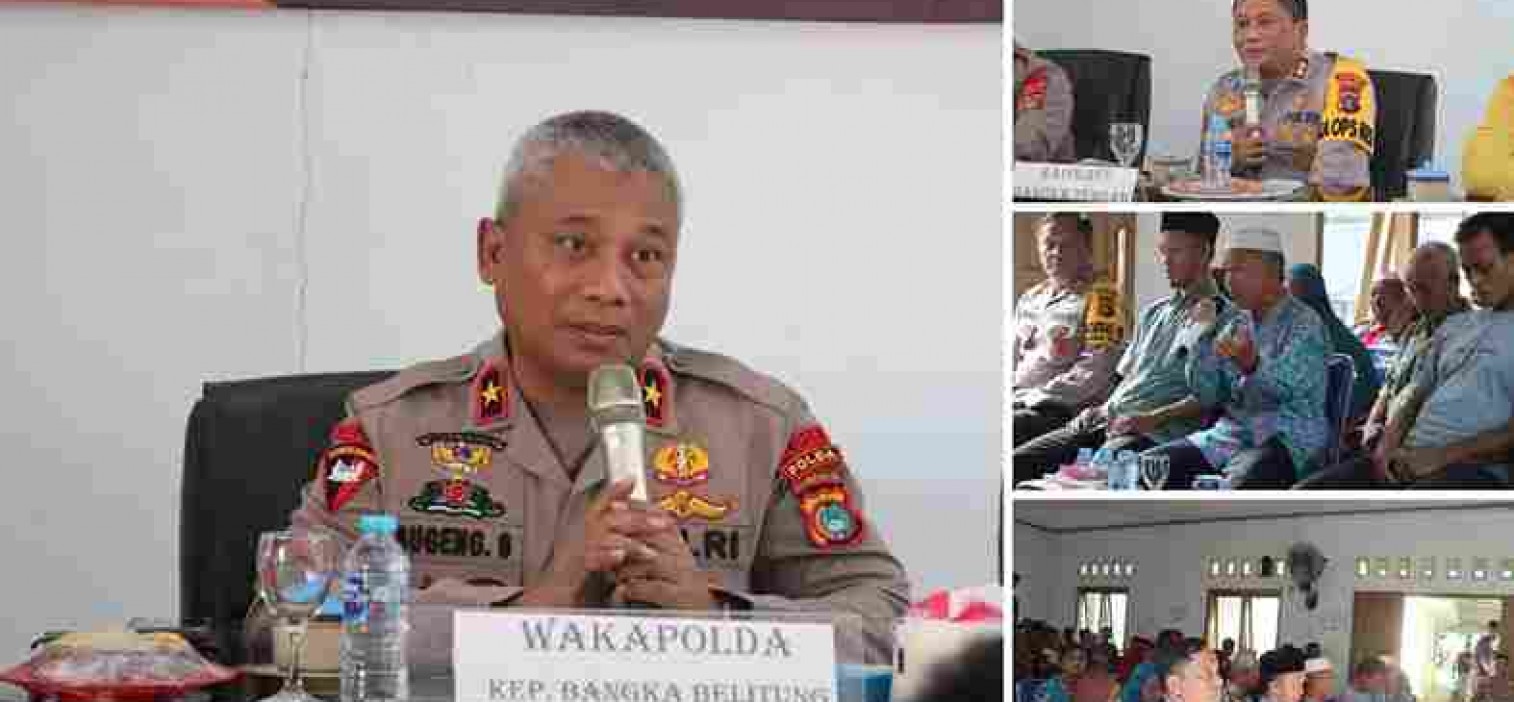 DENGARKAN ASPIRASI MASYARAKAT,WAKAPOLDA KEP. BABEL DAN KAPOLRES BANGKA TENGAH KUNJUNGI DESA KRETAK
