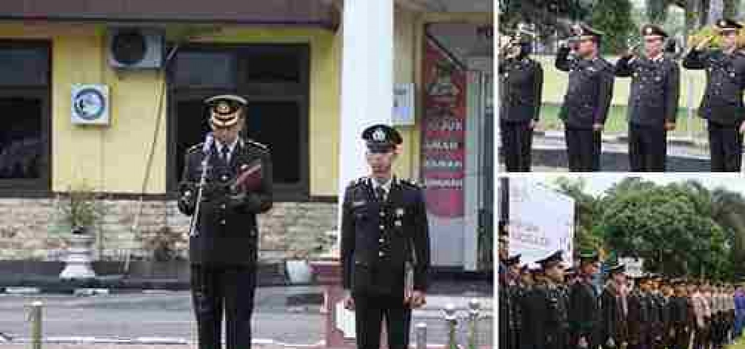 PERINGATI HARI LAHIR PANCASILA 2024, POLRES BANGKA TENGAH TETAP GELAR UPACARA MESKIPUN HUJAN
