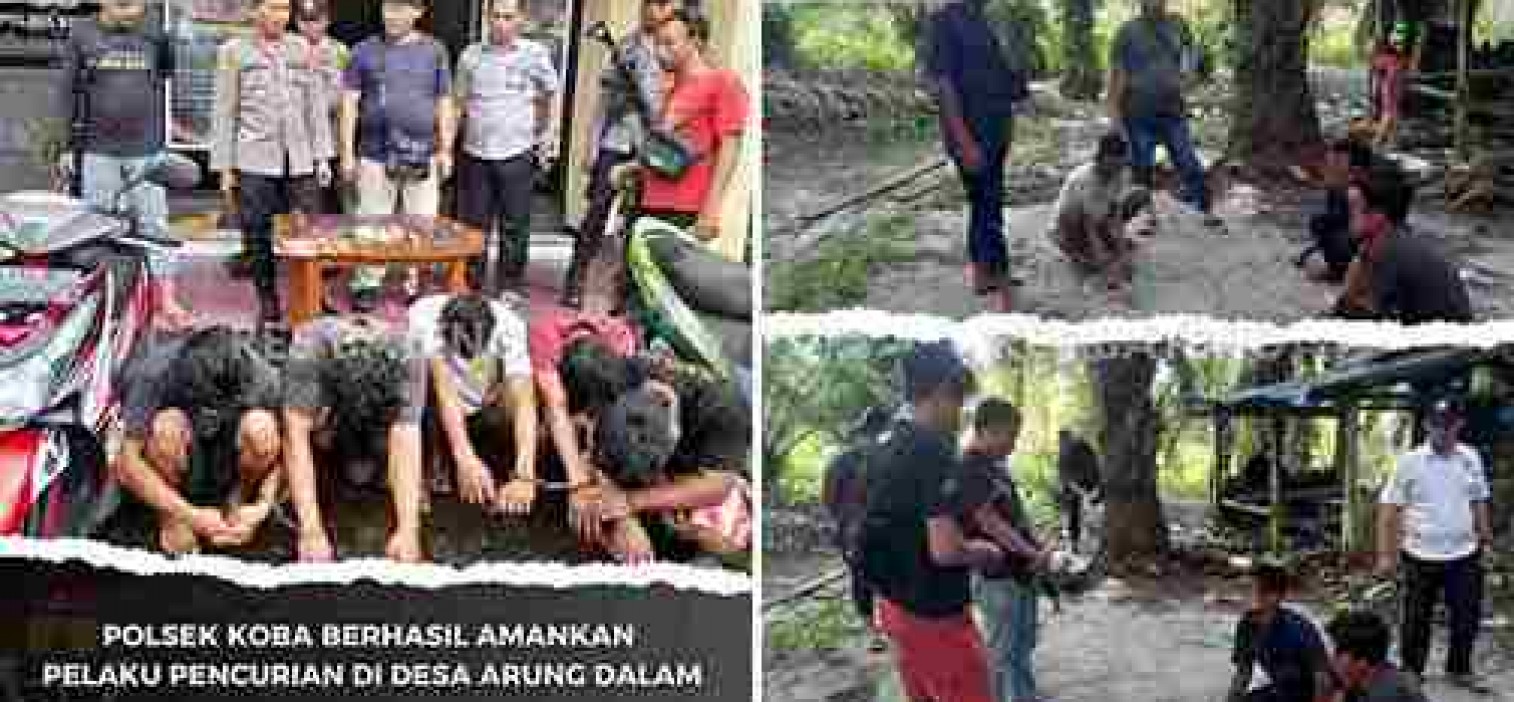 Polsek Koba Ringkus Pelaku Pencurian Mesin Pompa Air di Desa Arung Dalam