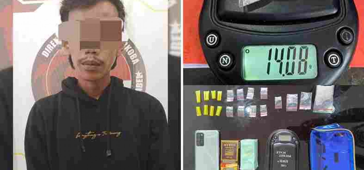 Miliki 4 Paket Sabu, Seorang Pemuda Pangkalpinang Diamankan Dikontrakannya