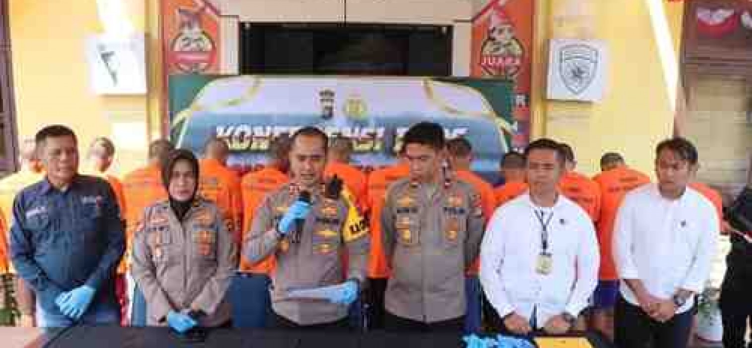 POLRES BANGKA TENGAH, GELAR 3 KONFERENSI PERS SEKALIGUS