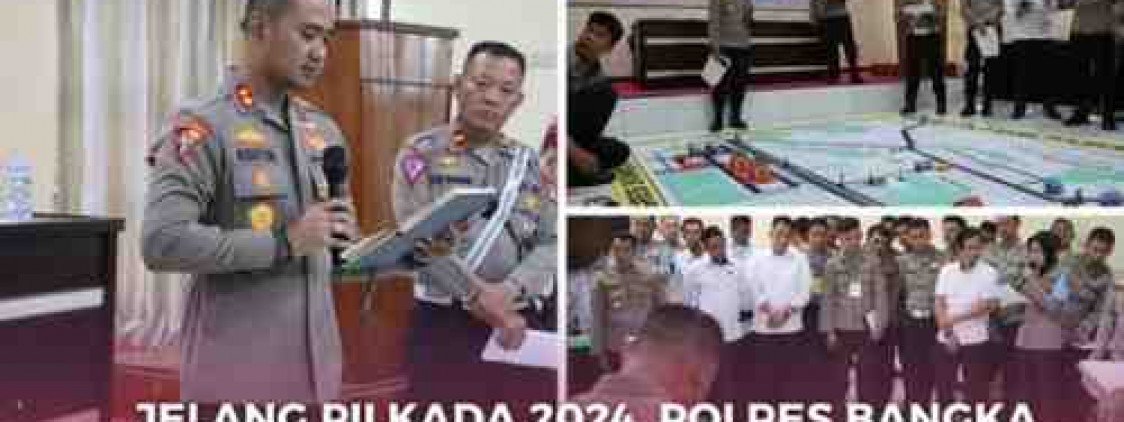 JELANG PILKADA 2024, POLRES BANGKA TENGAH GELAR TACTICAL FLOOR GAME