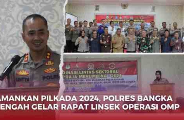 Amankan Pilkada 2024, Polres Bangka Tengah Gelar Rapat Linsek Operasi OMP