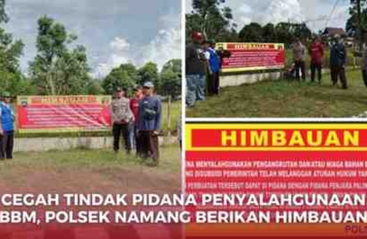 Cegah Tindak Pidana Penyalahgunaan BBM, Polsek Namang Berikan Himbauan
