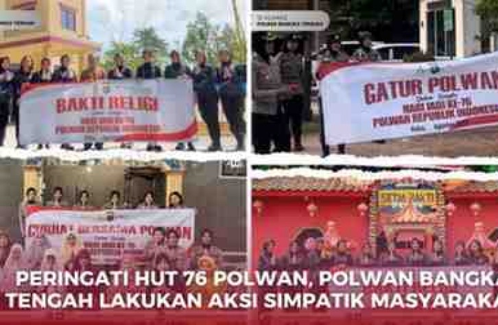 PERINGATI HUT 76 POLWAN, POLWAN BANGKA TENGAH LAKUKAN AKSI SIMPATIK MASYARAKAT