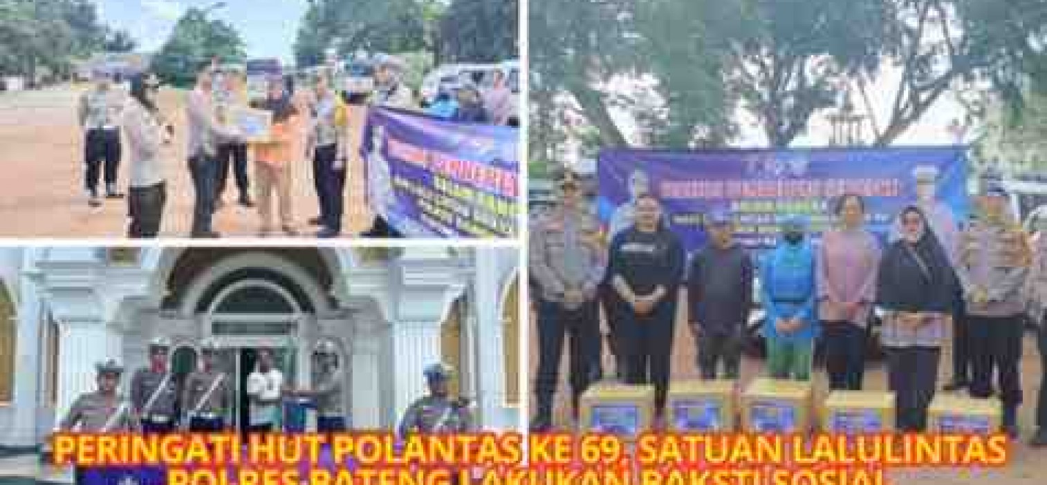 Peringati HUT Polantas ke 69, Satuan Lalulintas Polres Bateng lakukan Baksti Sosial