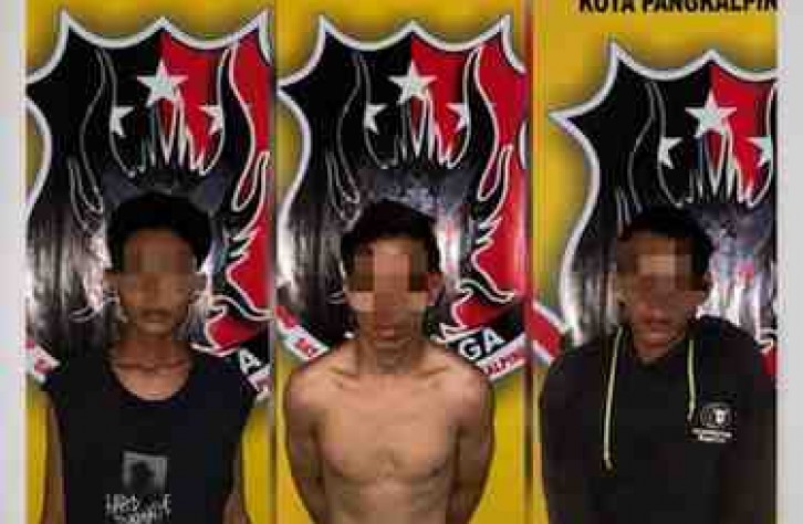 Tiga Kawanan Spesialis Rumah Kosong Ditangkap Tim Buser Naga Polresta Pangkalpinang, 2 Diantaranya Residivis