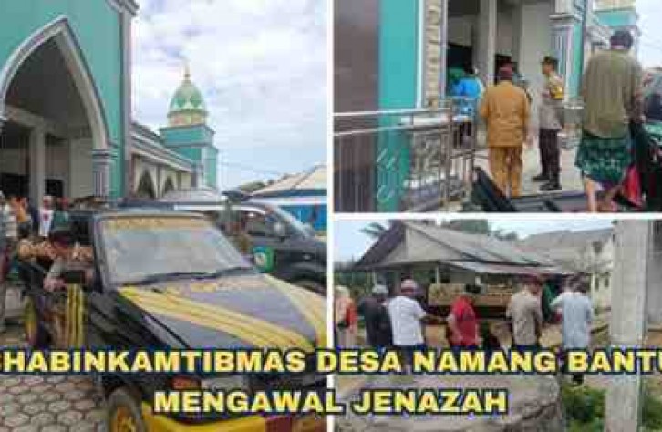 BHABINKAMTIBMAS DESA NAMANG BANTU MENGAWAL JENAZAH